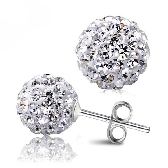 Jewelry - 925 silver diamonds earrings, stamped